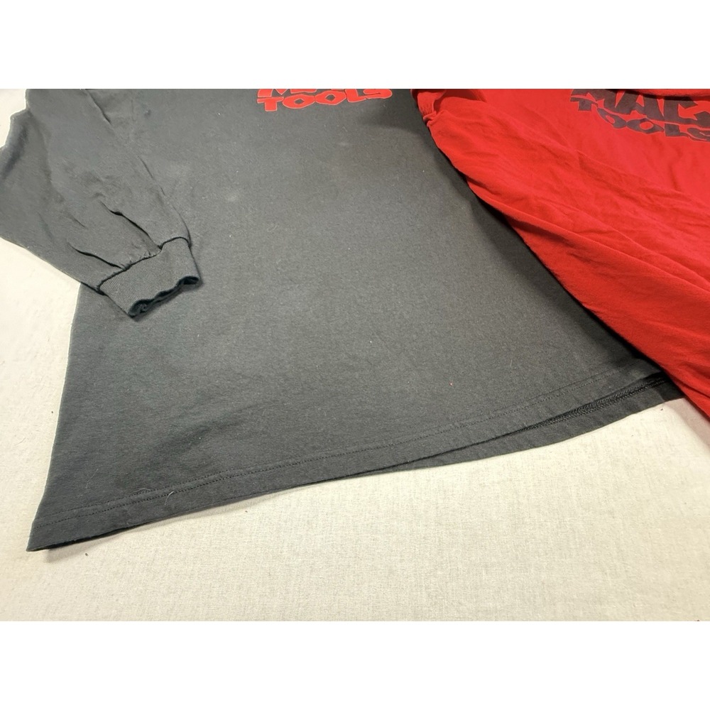 LOT of 2 MAC Tools Long Sleeve Shirts Men 3XL Red Black 100% Cotton Logo Grunge - Picture 8 of 16